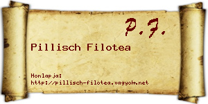 Pillisch Filotea névjegykártya
